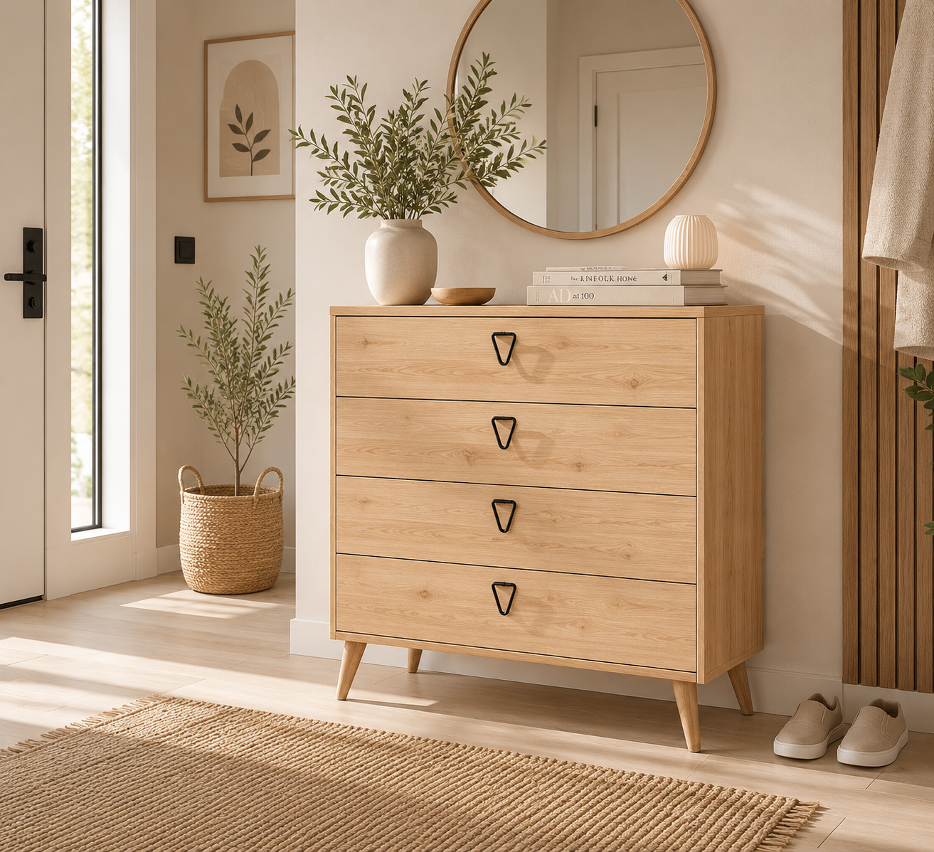 Συρταριέρα με 4 συρτάρια,Versa-ce 3610 , 80x45x90,8 , All4home